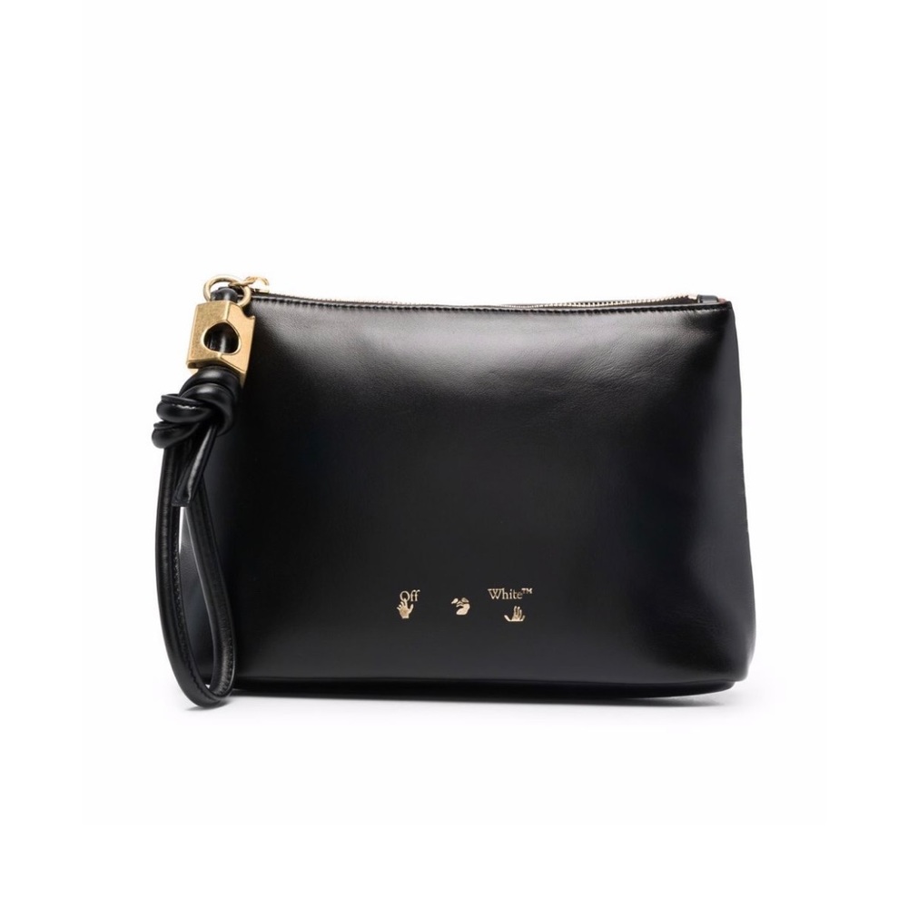 Off-White Virgil Abloh Off hands zipped 25 pouch